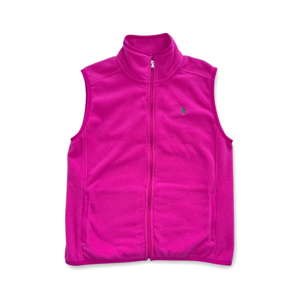 Ralph Lauren Polo Golf Bright Pink Fuschia Fleece Vest | NWOT